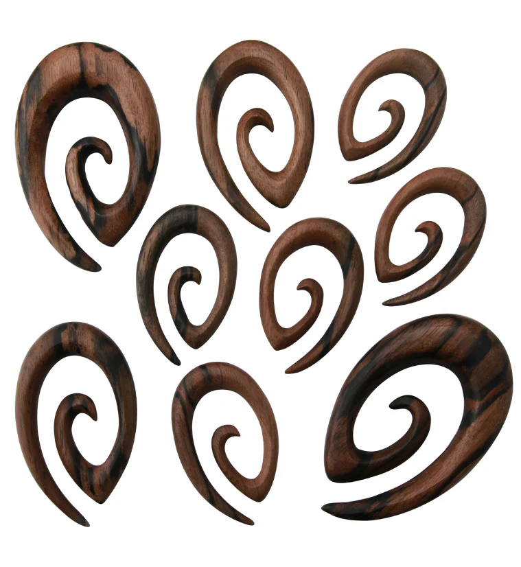 Areng Wood Oval Spirals - Image 3