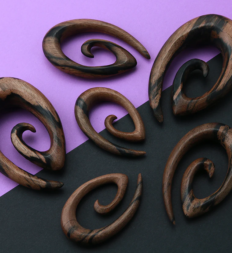 Areng Wood Oval Spirals - Image 4
