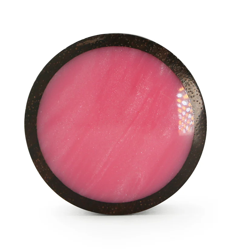 Sono Wood Plugs With Pink Resin Inlay - Image 3