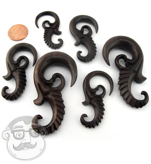 Areng Wood Seahorse Hanger Plugs - Image 5