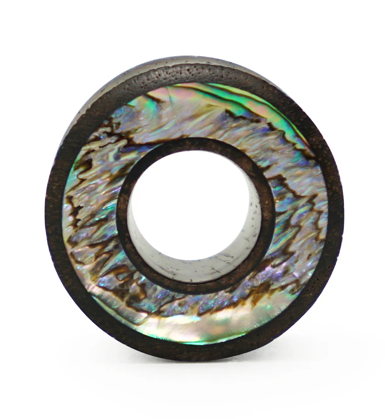 Sono Wood Tunnel Plugs With Abalone Shell Inlay - Image 5
