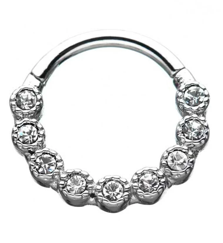 Spark CZ Hinged Segment Ring