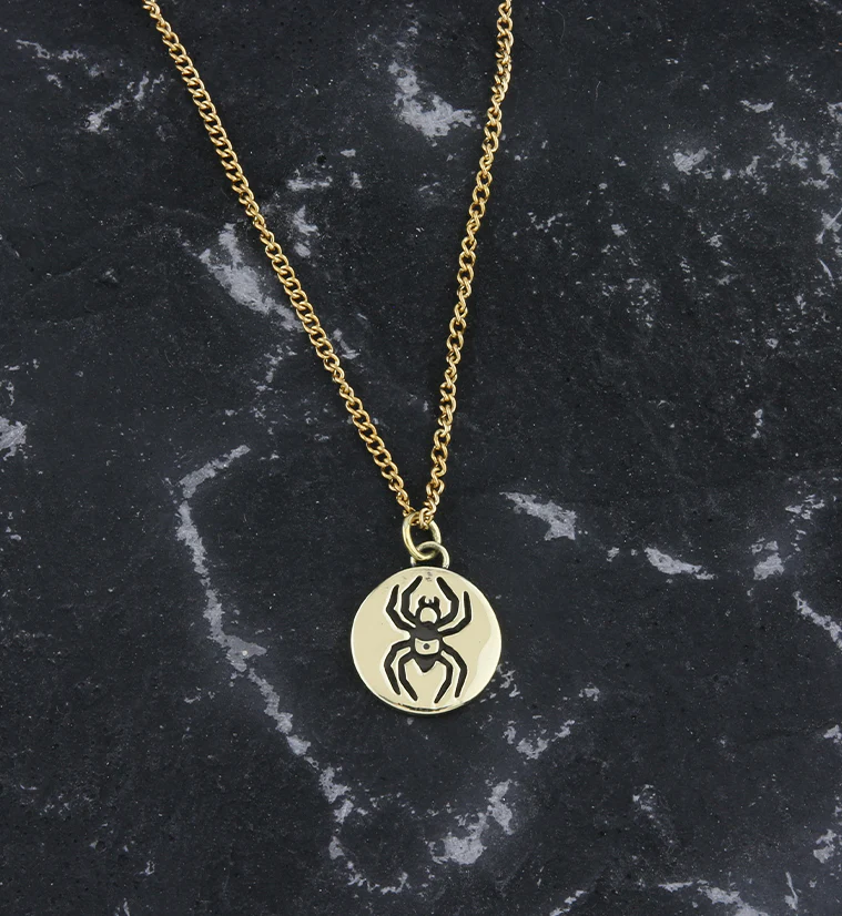 Spider Brass Charm Necklace - Image 2