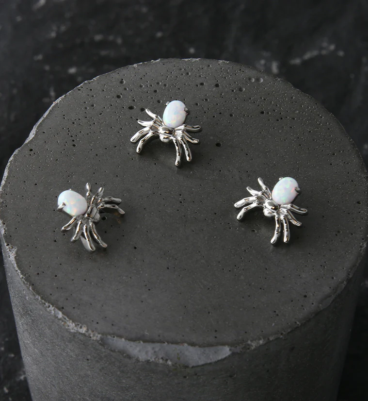 Spider White Opalite Internally Threaded Titanium Top - Image 2