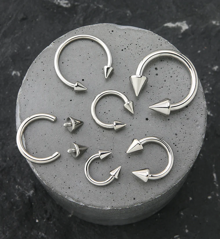 Spike Internally Threaded Titanium Circular Barbell - Image 2