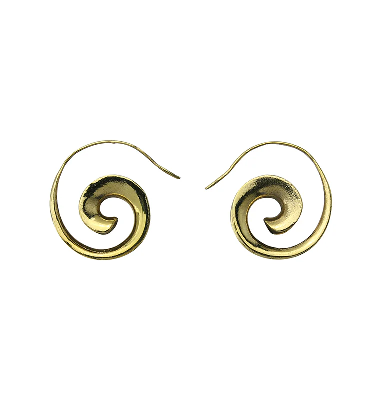 Spiral Brass Hangers / Earrings - Image 3