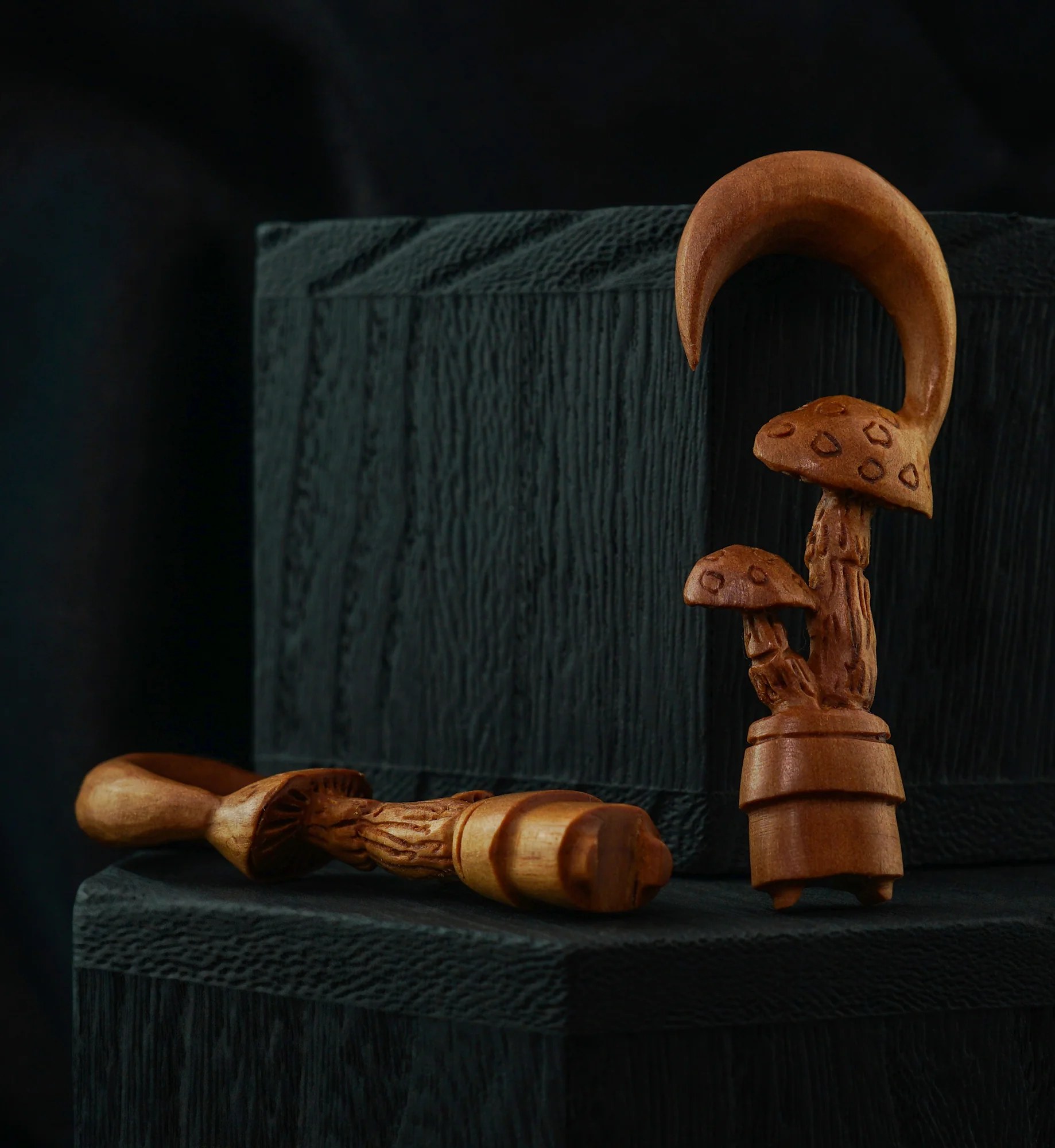 Mushroom Saba Wood Ear Hangers - Image 2
