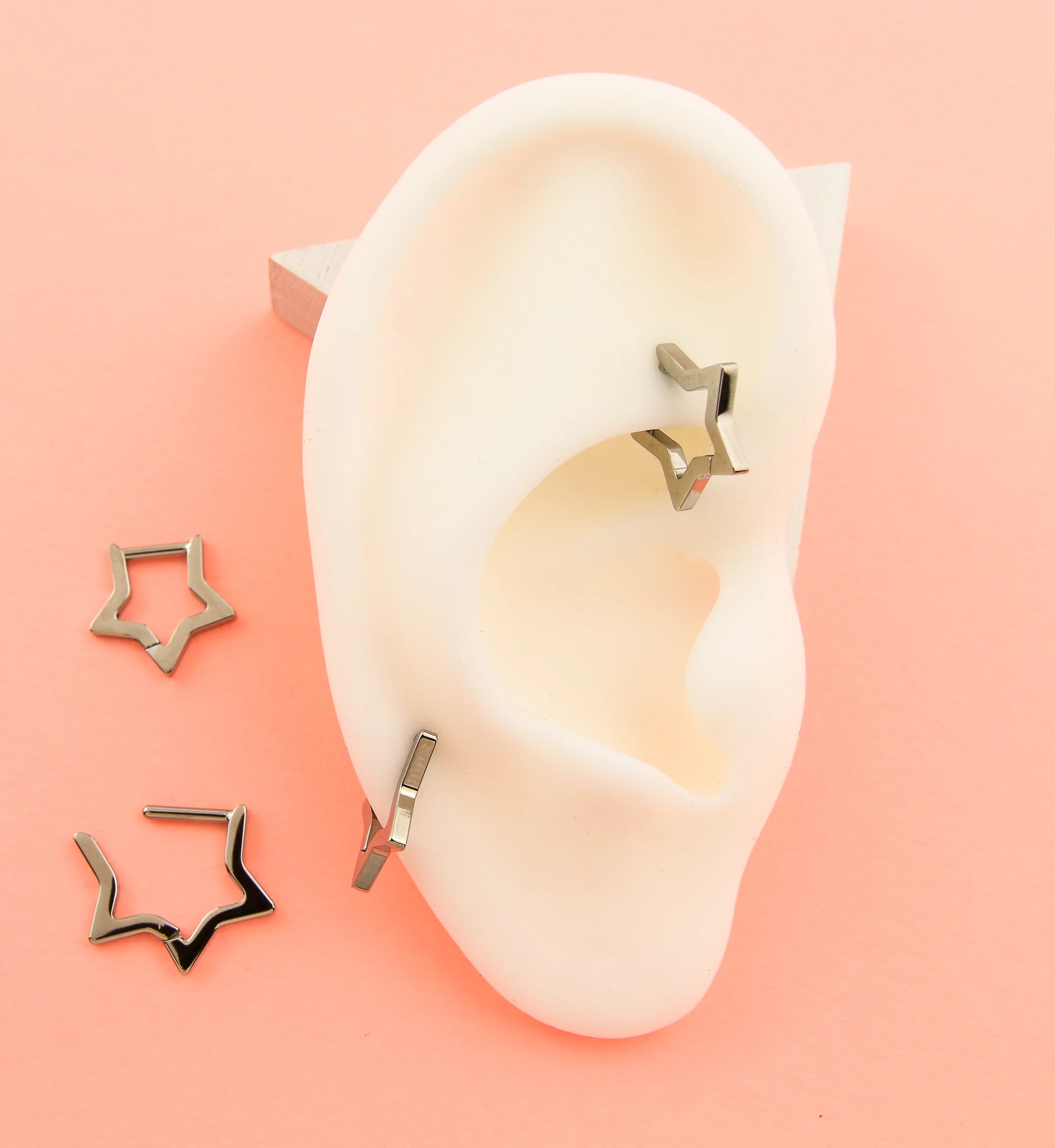 Star Frame Titanium Hinged Segment Ring - Image 2