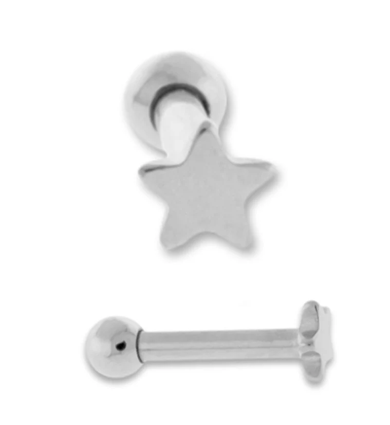 Star Tragus - Cartilage Barbell