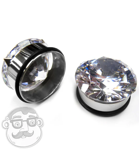Steel CZ Diamond Hollow Plugs - Image 7