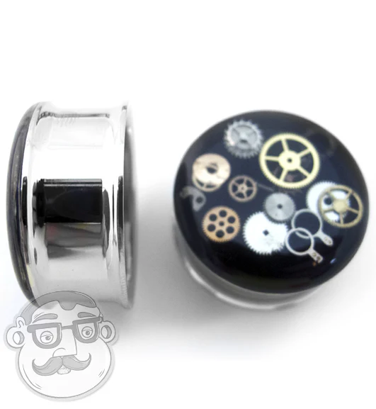Steel Steampunk Plugs - Image 4