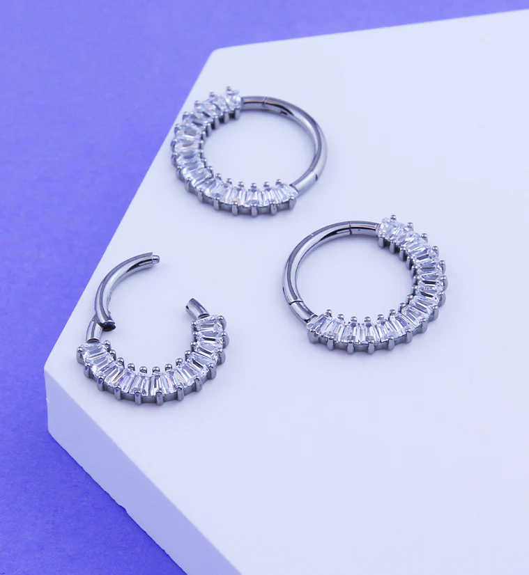 Strand Clear CZ Hinged Segment Ring - Image 2