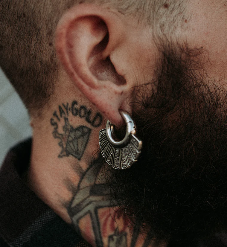 Stroke White Brass Hinged Ear Weights - Image 4