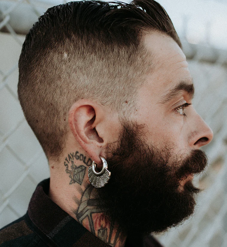 Stroke White Brass Hinged Ear Weights - Image 6