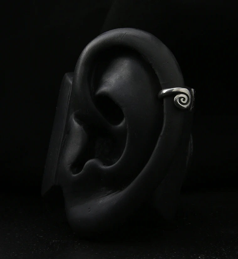 Swell White Brass Ear Cuff