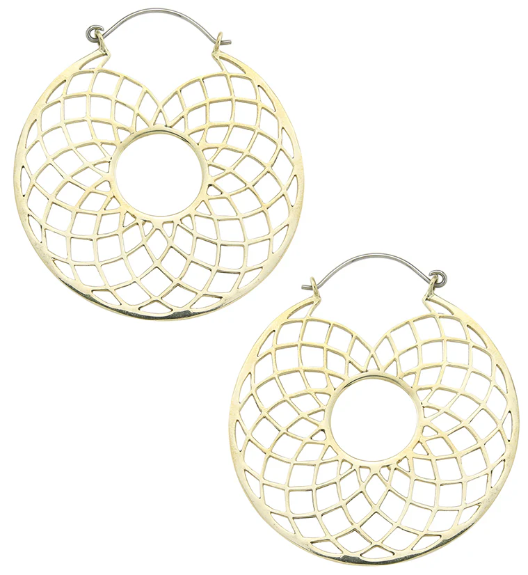 Symmetrical Brass Titanium Hangers / Earrings