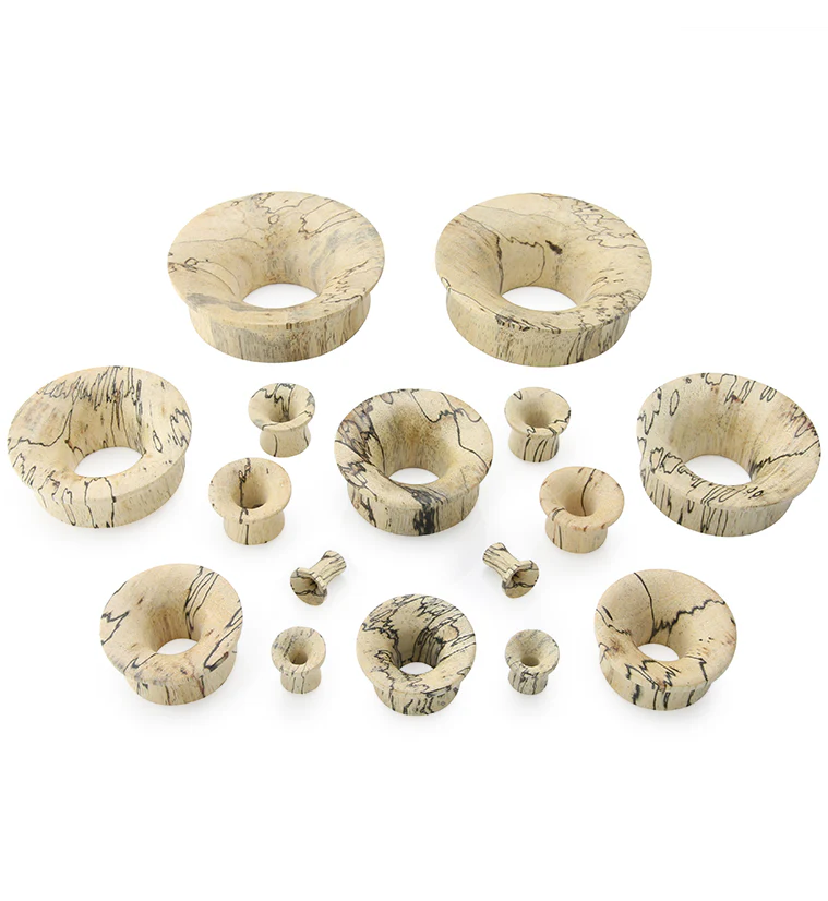 Tamarind Wood Mayan Flare Tunnel Plugs - Image 3