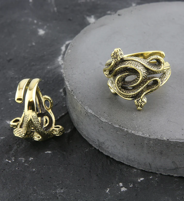 Tangled Snakes Brass Ring - Image 2