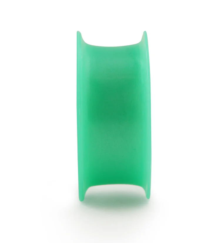 Teal Green Silicone Ear Skins Tunnels - Image 4