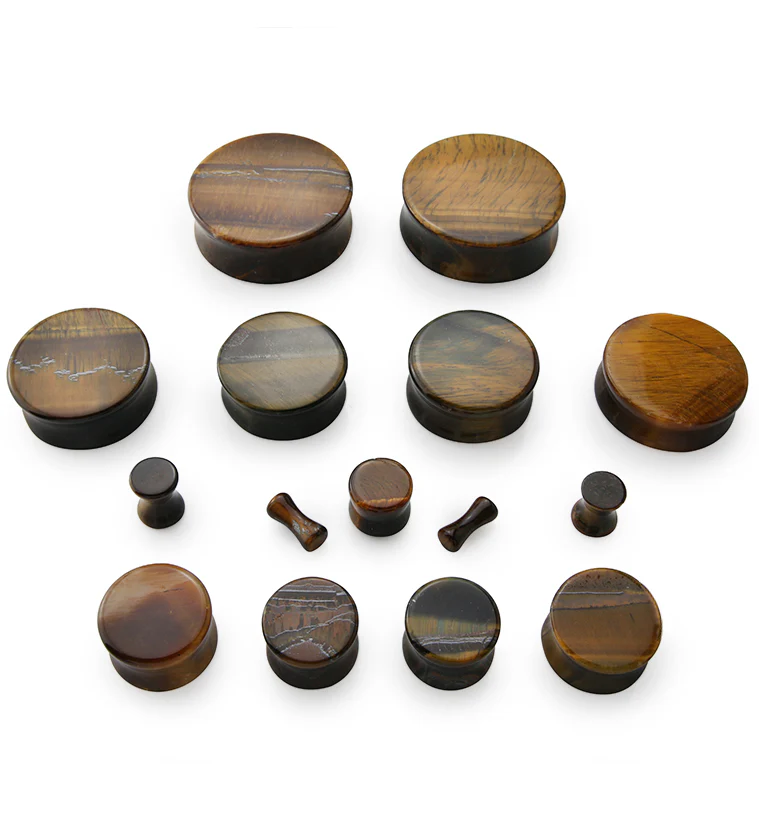 Tiger Eye Double Flare Plugs - Image 5