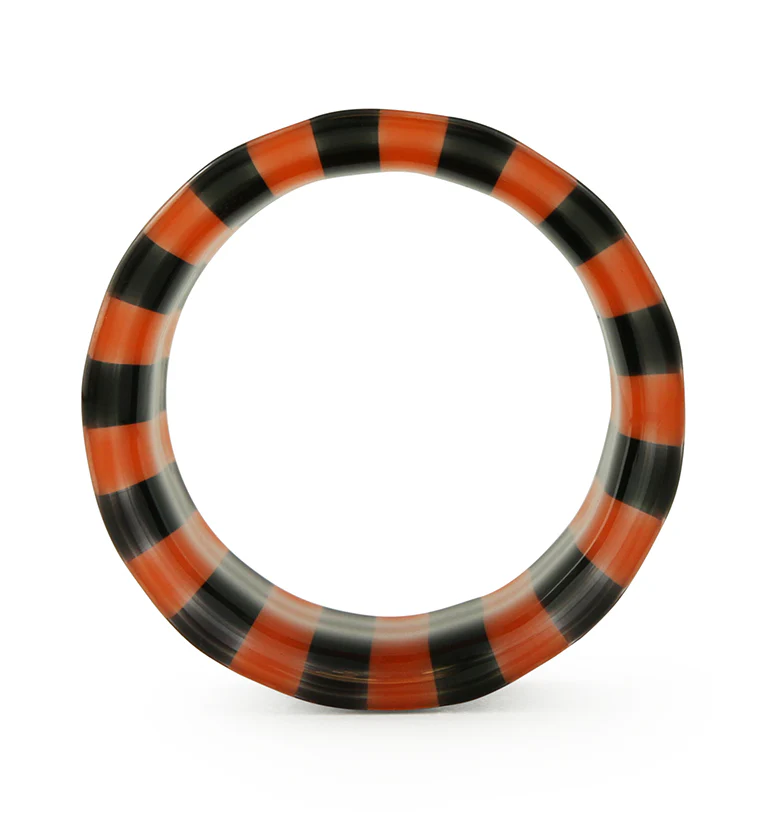 Tiger Stripe Glass Tunnel Plugs - Single Flare - Image 4