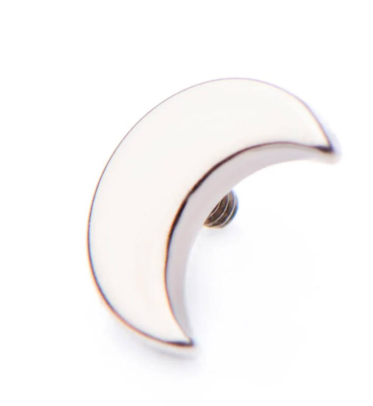 Titanium Crescent Moon Threaded End