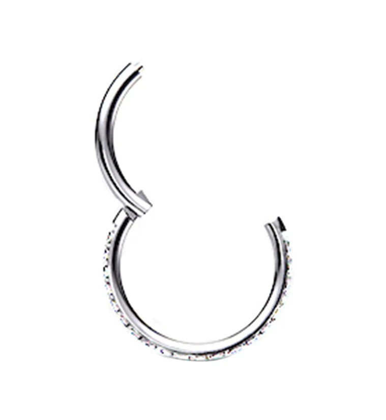 Titanium Hinged Edge CZ Segment Ring - Image 2