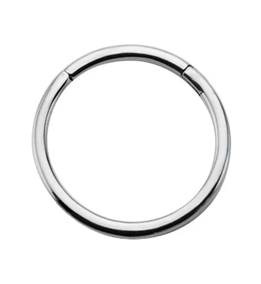 Titanium Hinged Segment Hoop Ring - Image 7