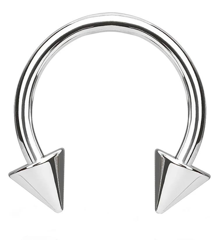 Titanium Spiked Circular Barbell