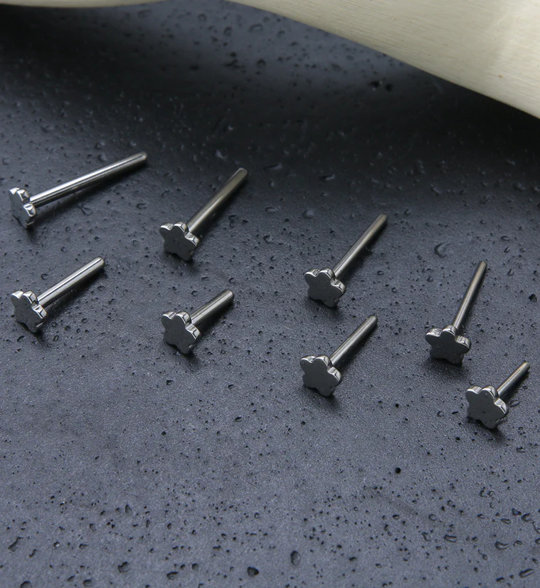 Titanium Threadless Flower Back Labret (Back Only) - Image 2