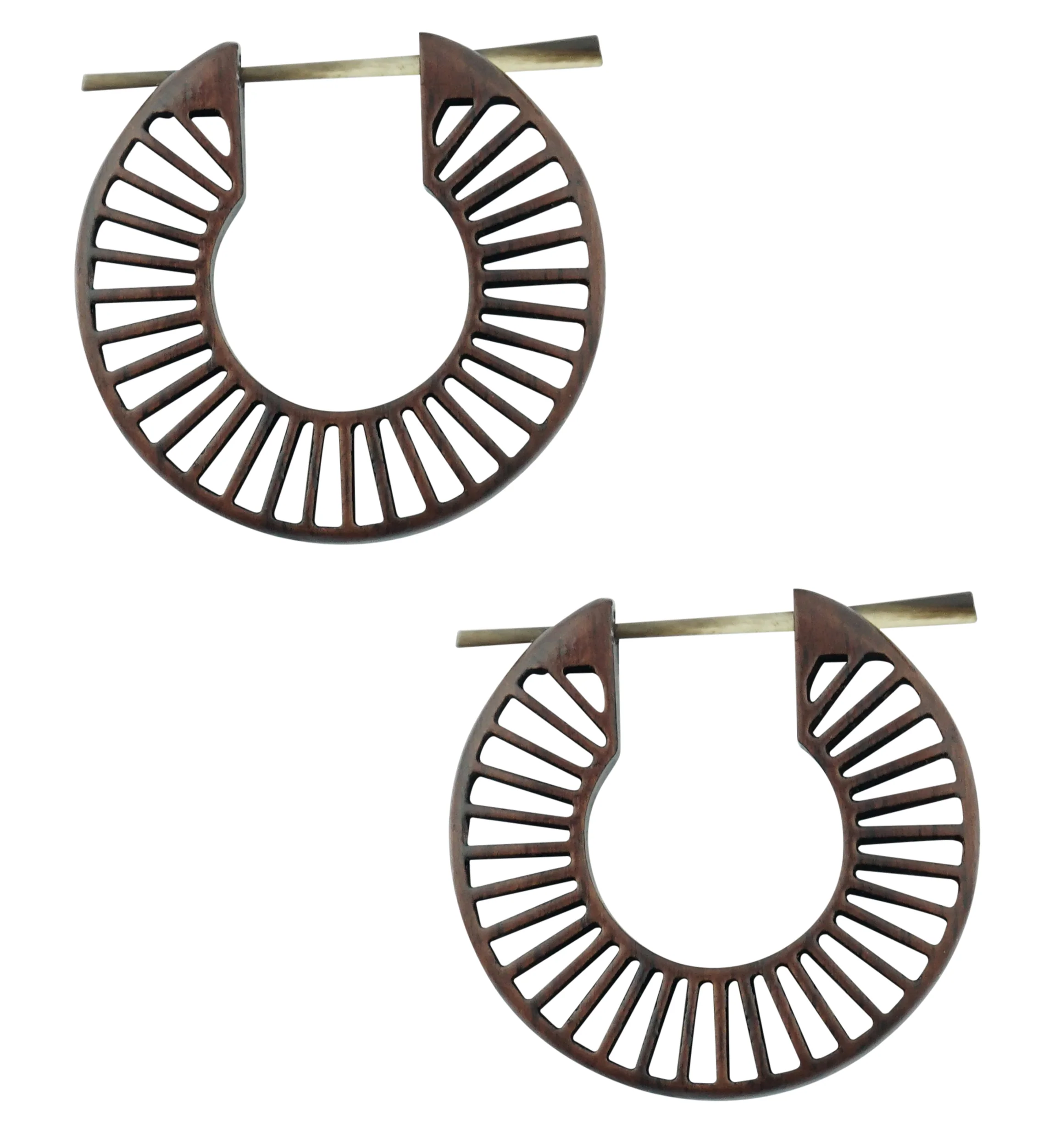 Torrent Hoop Wood Earrings