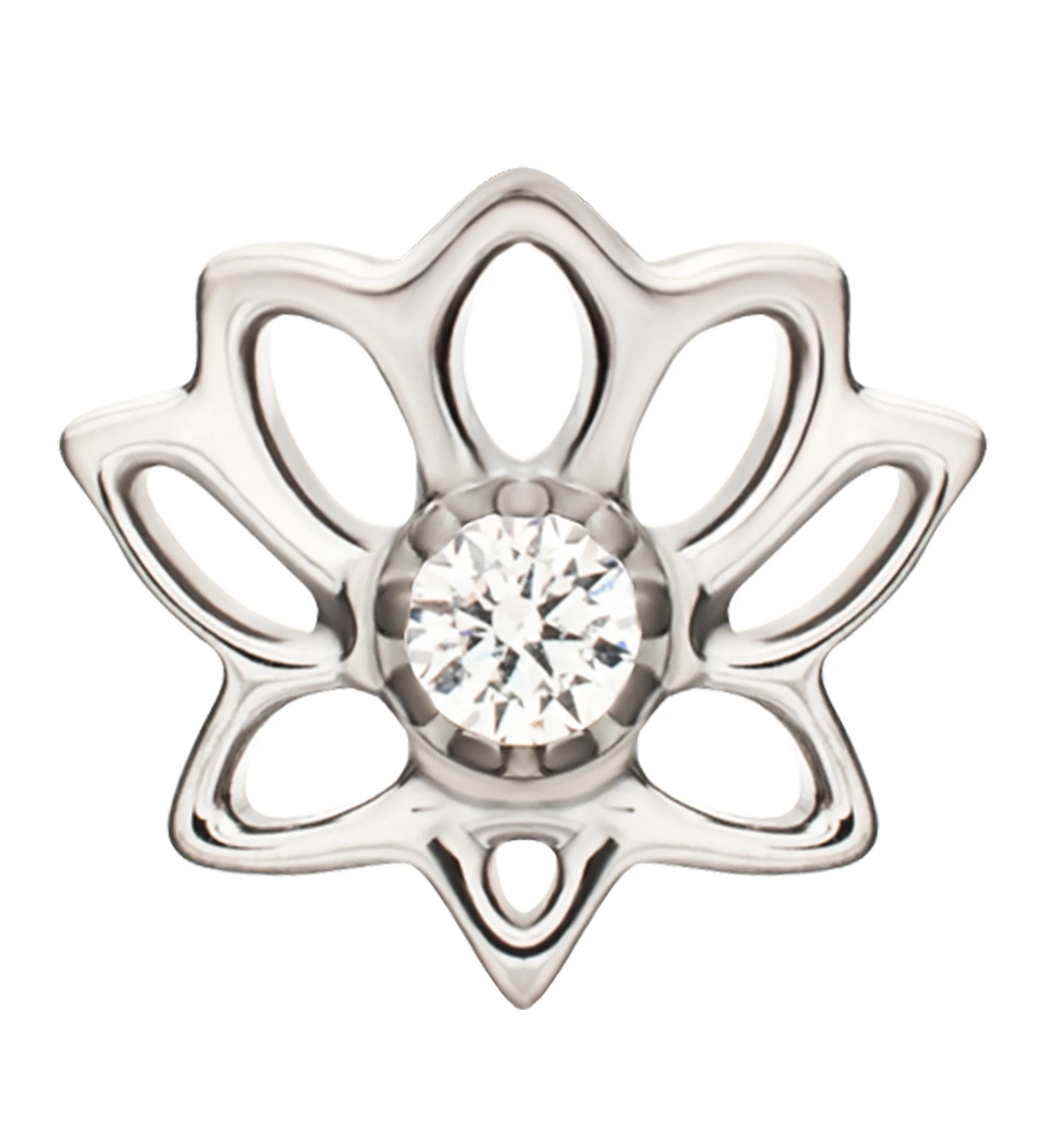 Trace Lotus CZ Titanium Threadless Top