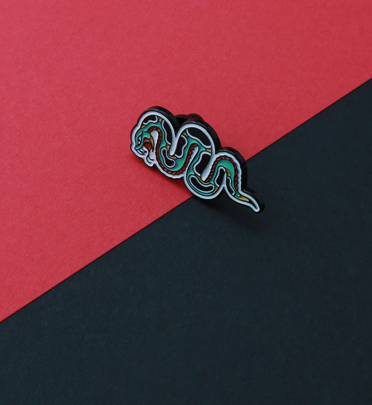 Traditional Snake Enamel Pin - Image 2