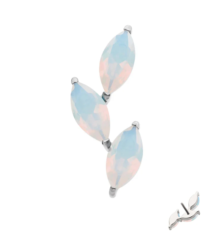 Trail White Opalite Threadless Titanium Top