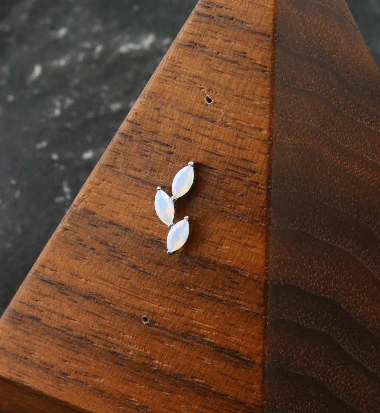Trail White Opalite Threadless Titanium Top - Image 2