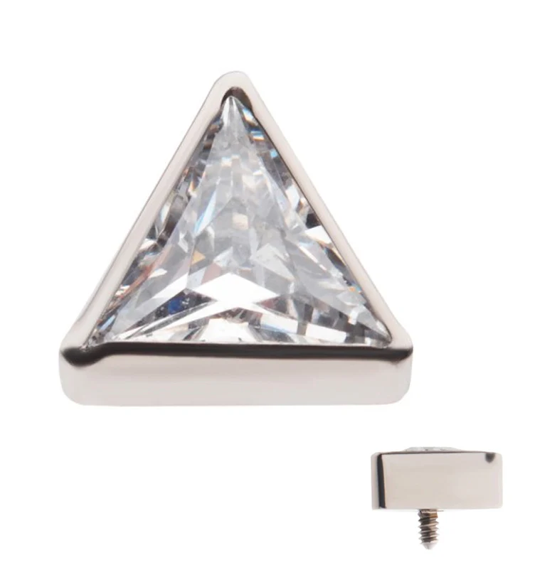 Triagonal CZ Titanium Internally Threaded Top