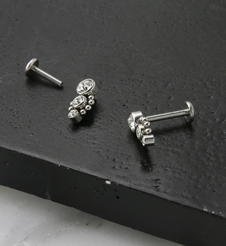 Trinal CZ Labret Post - Image 2