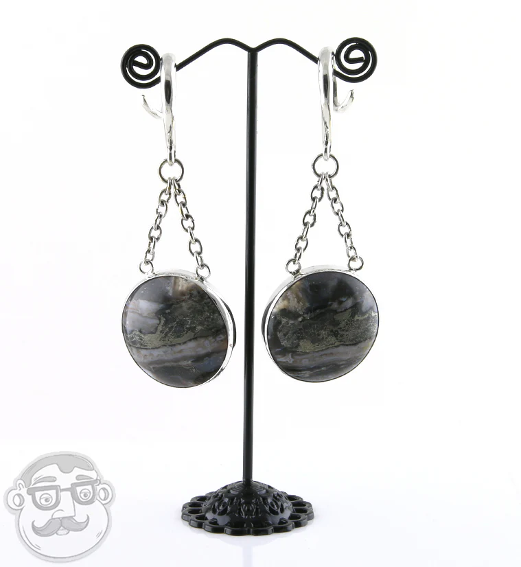 Trinity Pyrite Jasper Stone Ear Weights - Image 2