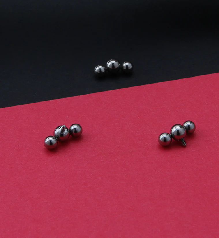 Triple Ball Titanium Internally Threaded Top - Image 2