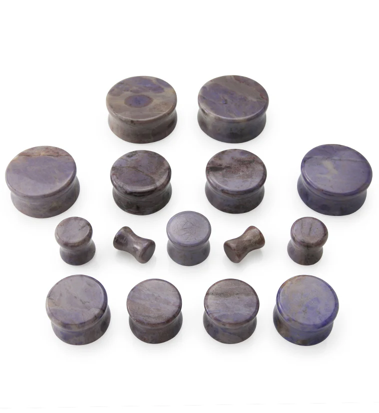 Turkish Purple Jade Stone Plugs - Image 3