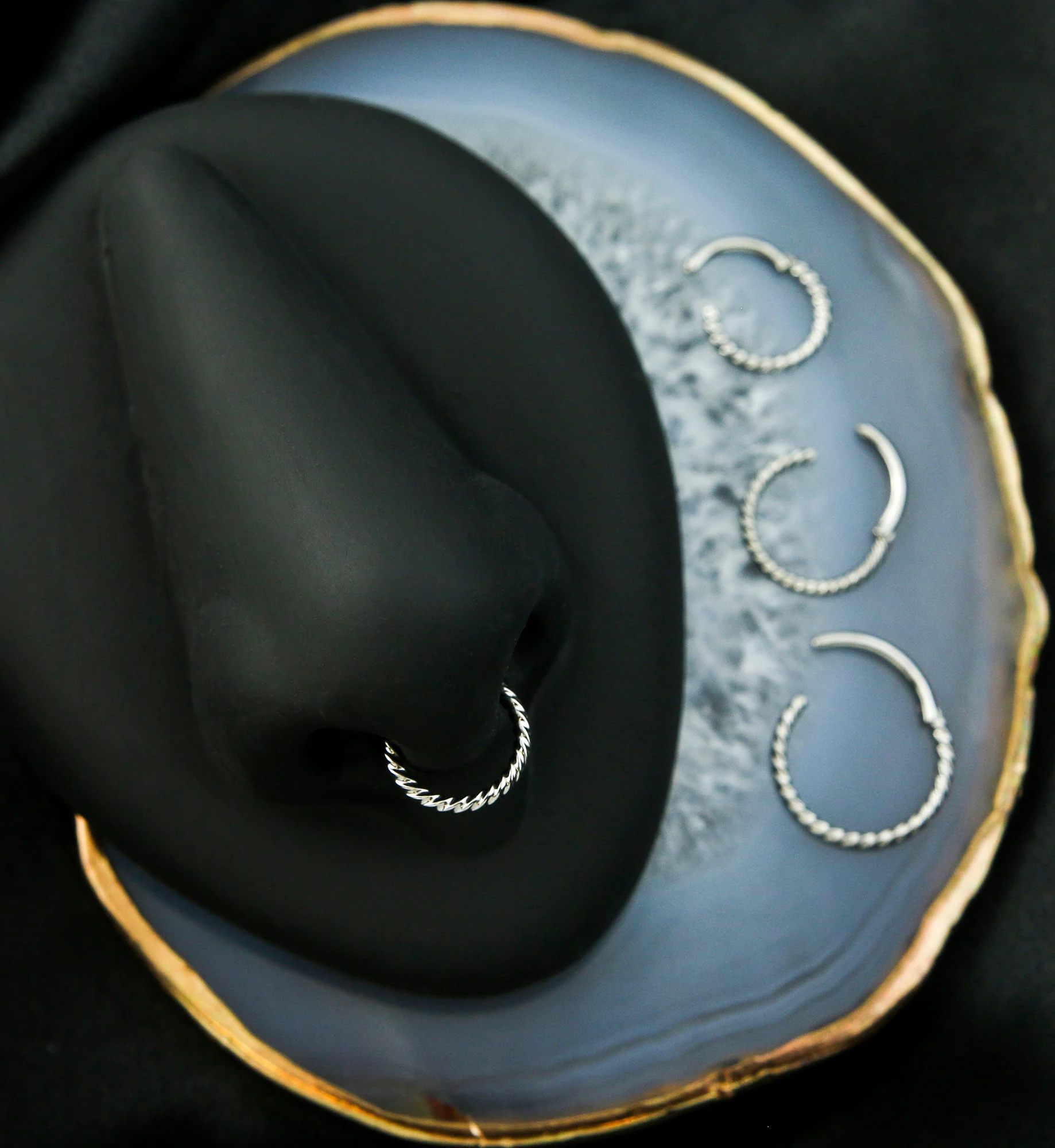 Twisted Titanium Segment Ring - Image 2