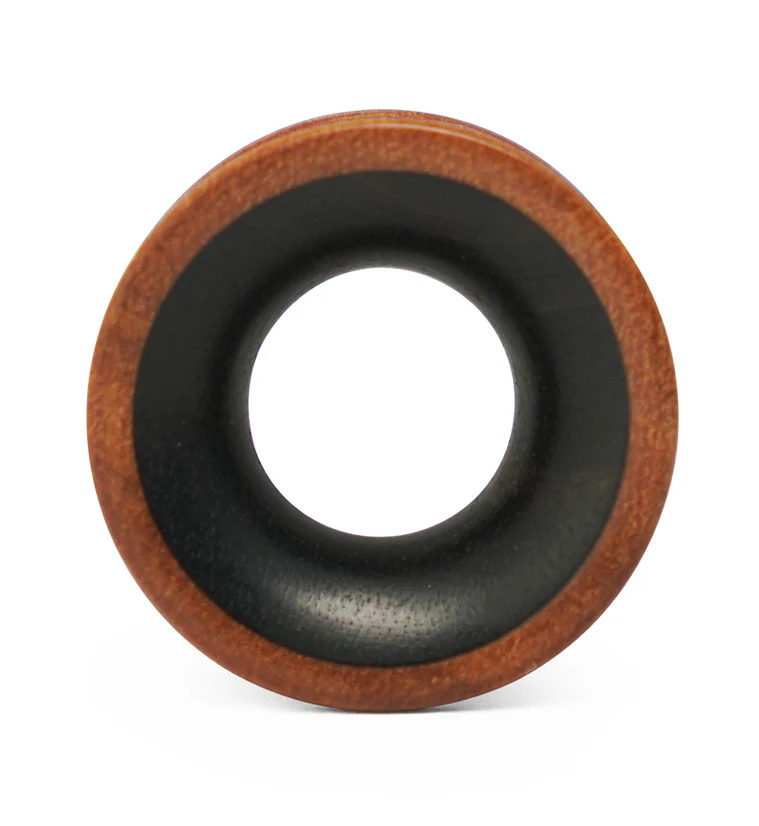 Two Tone Saba & Sono Concave Wood Tunnel Plugs - Image 3