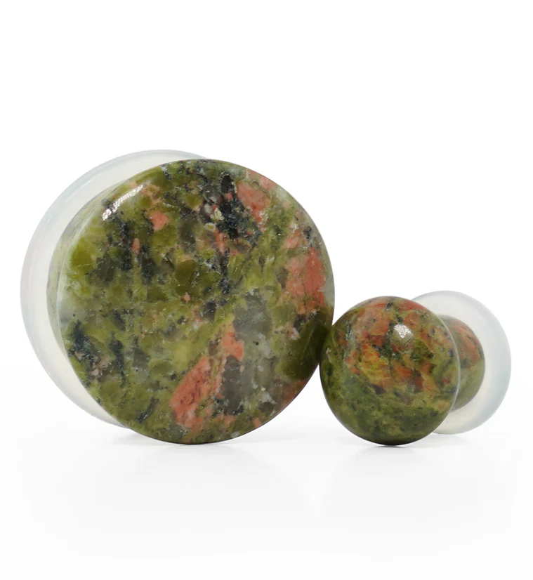 Unakite Stone Plugs - Single Flare - Image 3