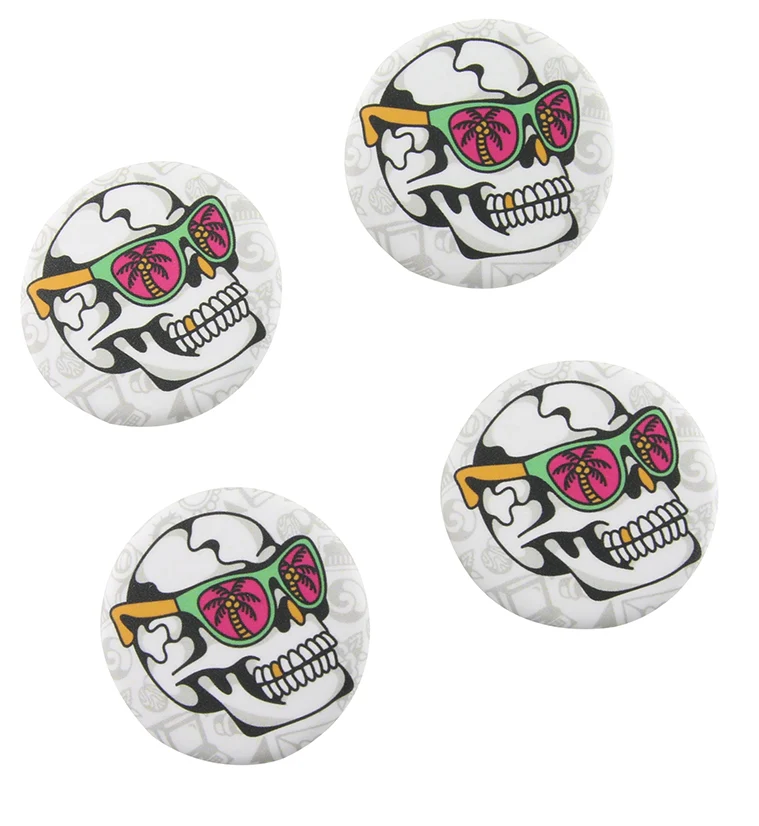 Vacation Skull Buttons Pack (4pc)