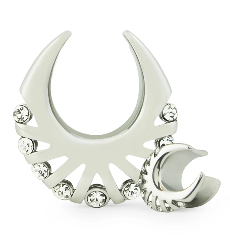Vane Clear CZ Stainless Steel Saddles