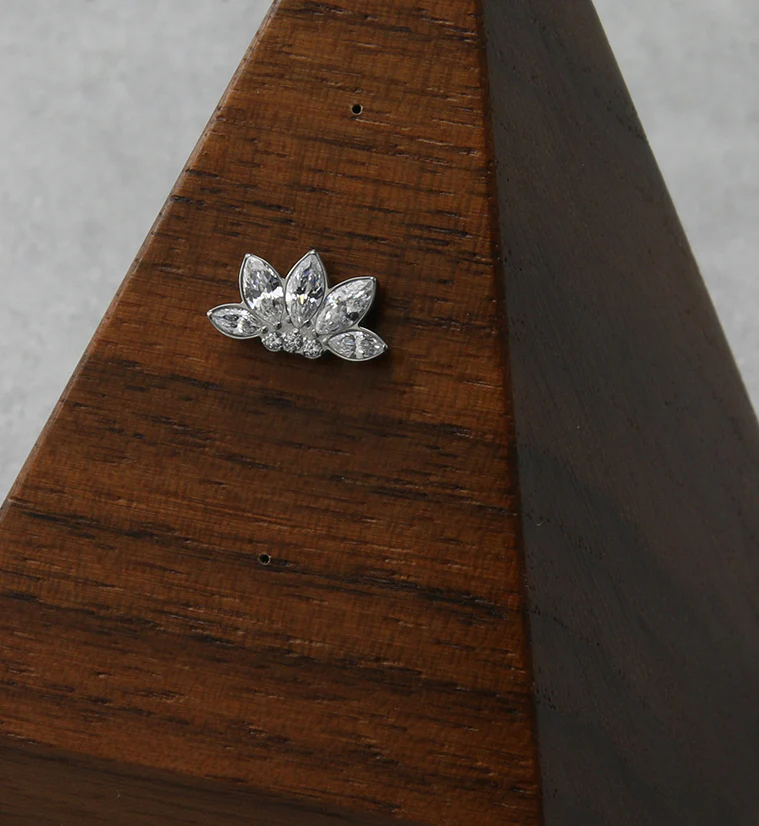 Vane CZ Threadless Titanium Top - Image 2
