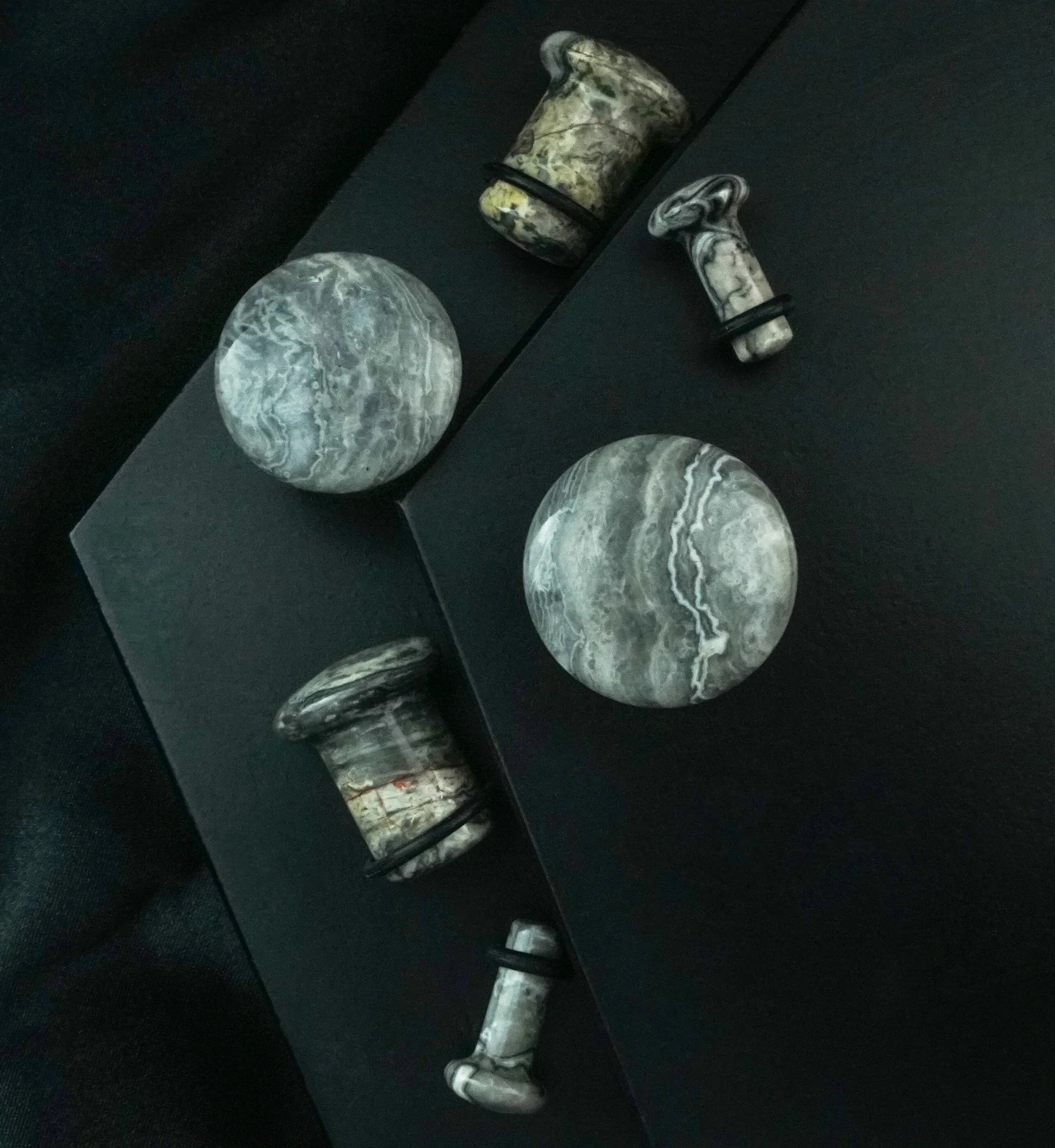 Wave Jasper Stone Plugs - Single Flare - Image 2