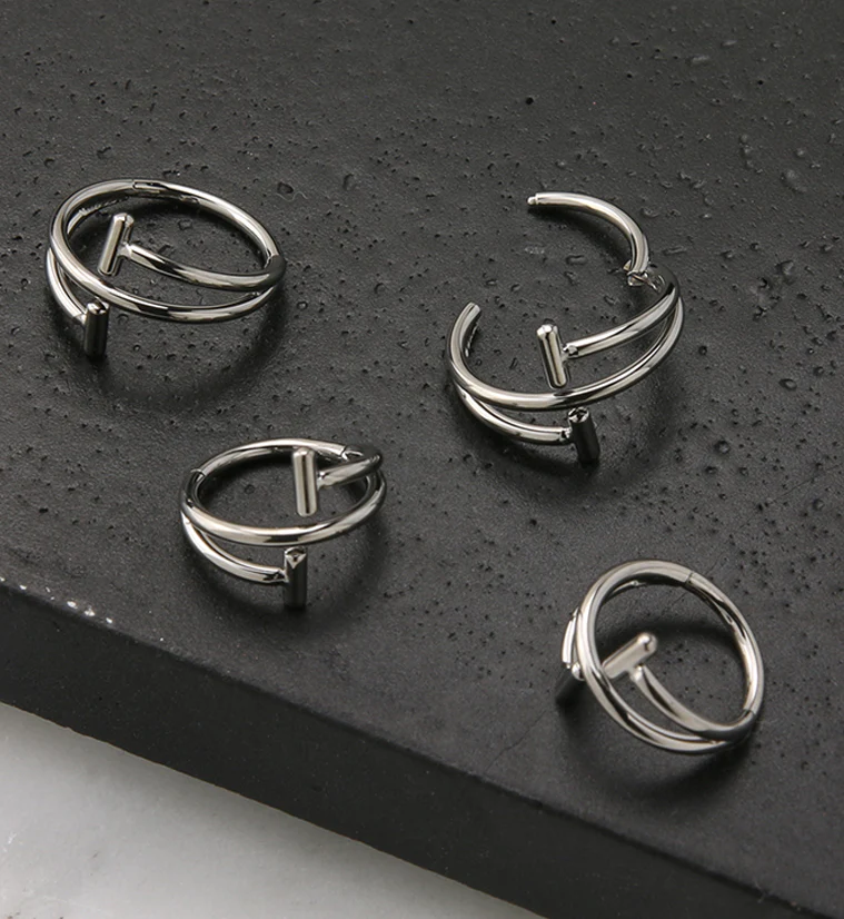 Whirl Bar Titanium Hinged Segment Ring - Image 3