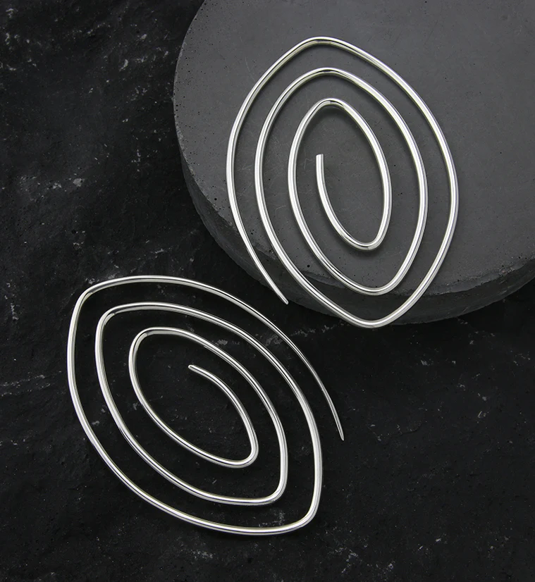 Whirl White Brass Ear Weights / Hangers - Image 2