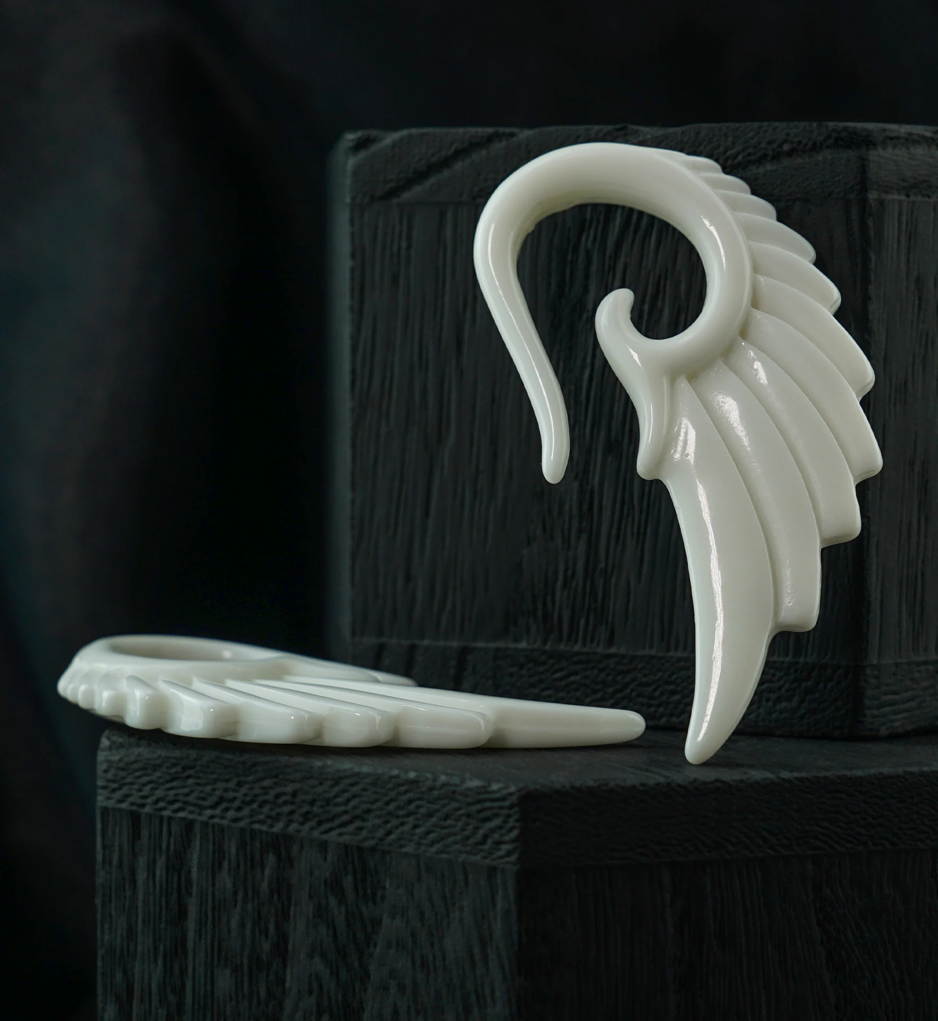 White Angel Wing Spirals - Image 2